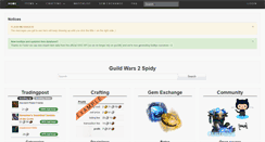 Desktop Screenshot of gw2spidy.com